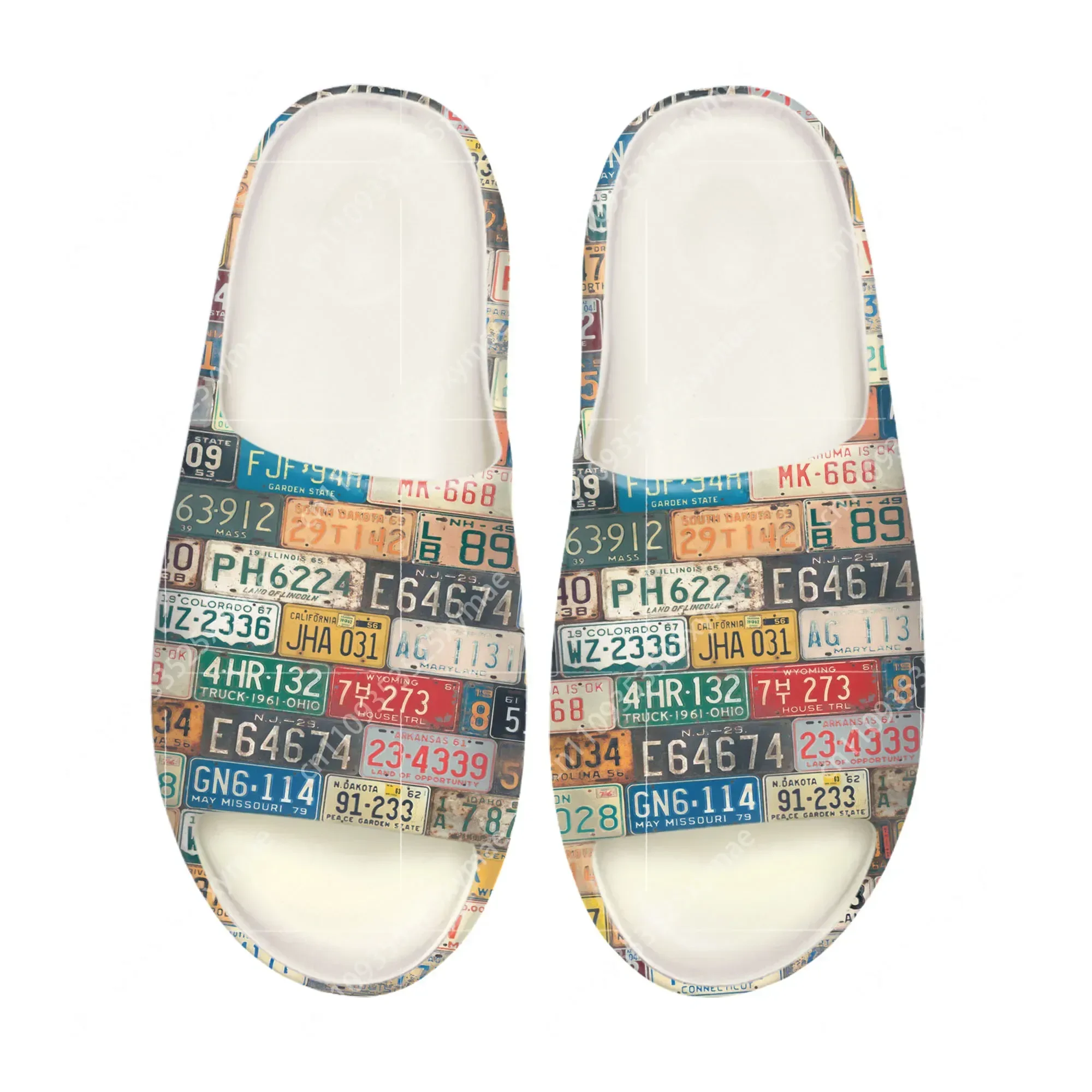 Men'S Shoes In Fashion - License Car Plate Number Soft Sole