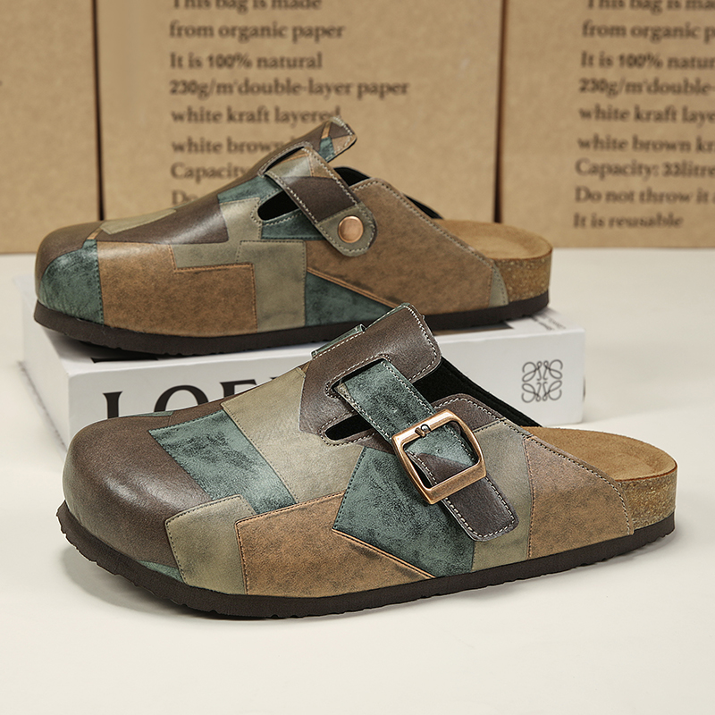 Men Shoes On - Unisex Cork Closed Toe Slippers Slip-on