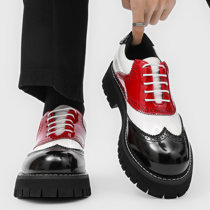 men's fashion hip hop rock pla - Oxford Brogue Leather review and price
