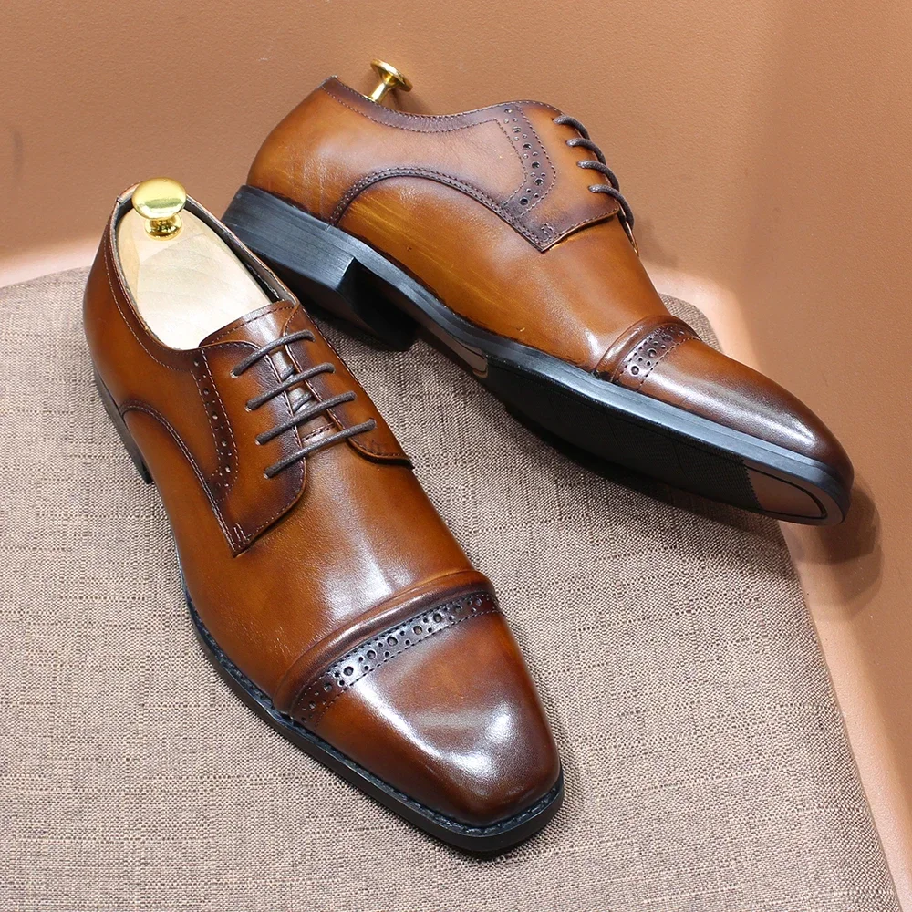 Sturdy Cap-Toe Oxfords Genuine - Men'S Shoes Smart review and price