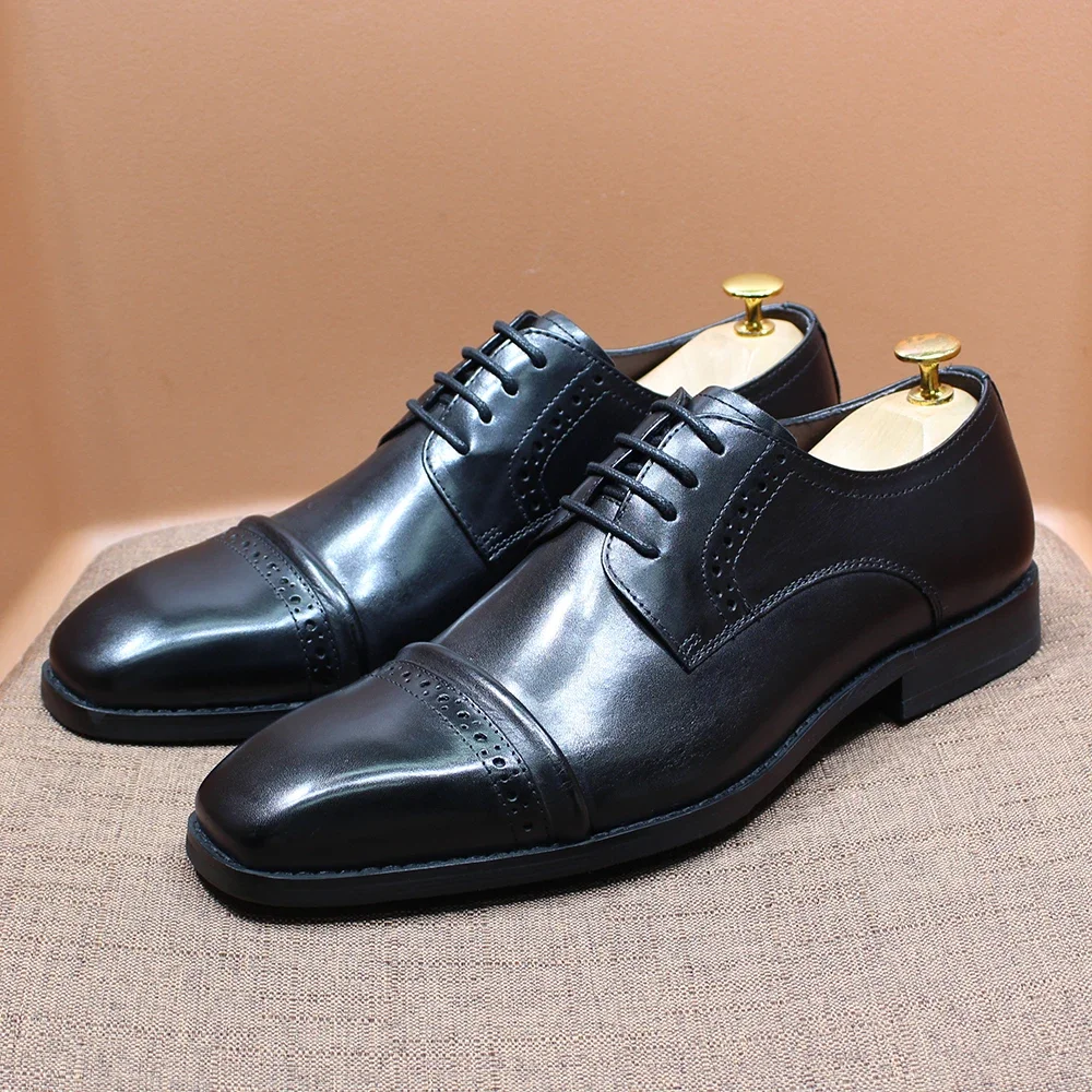 Sturdy Cap-Toe Oxfords Genuine - Men'S Shoes Smart review and price