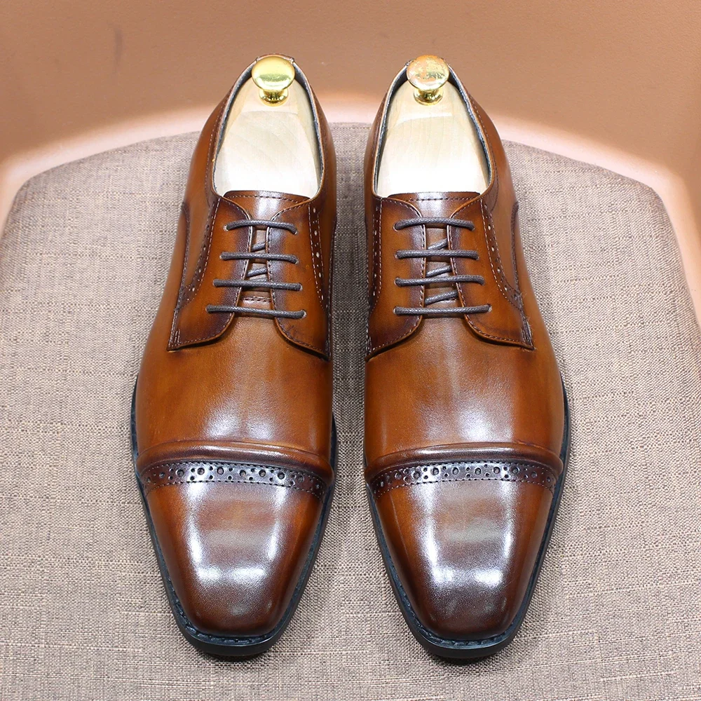 Sturdy Cap-Toe Oxfords Genuine - Men'S Shoes Smart review and price
