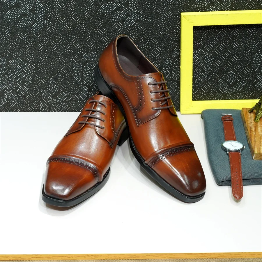 Sturdy Cap-Toe Oxfords Genuine - Men'S Shoes Smart review and price