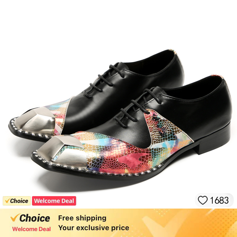 LUXURY MEN'S OXFORD SHOES BLAC - Oxford Brogue Leather review and price