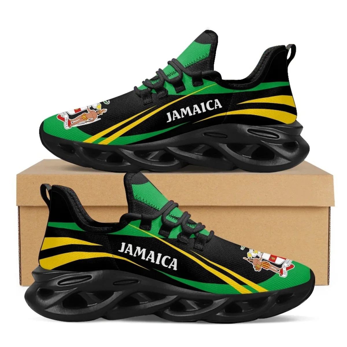 Jamaica Flag Print Shoes Men S - Mesh Trainer Breathable review and price