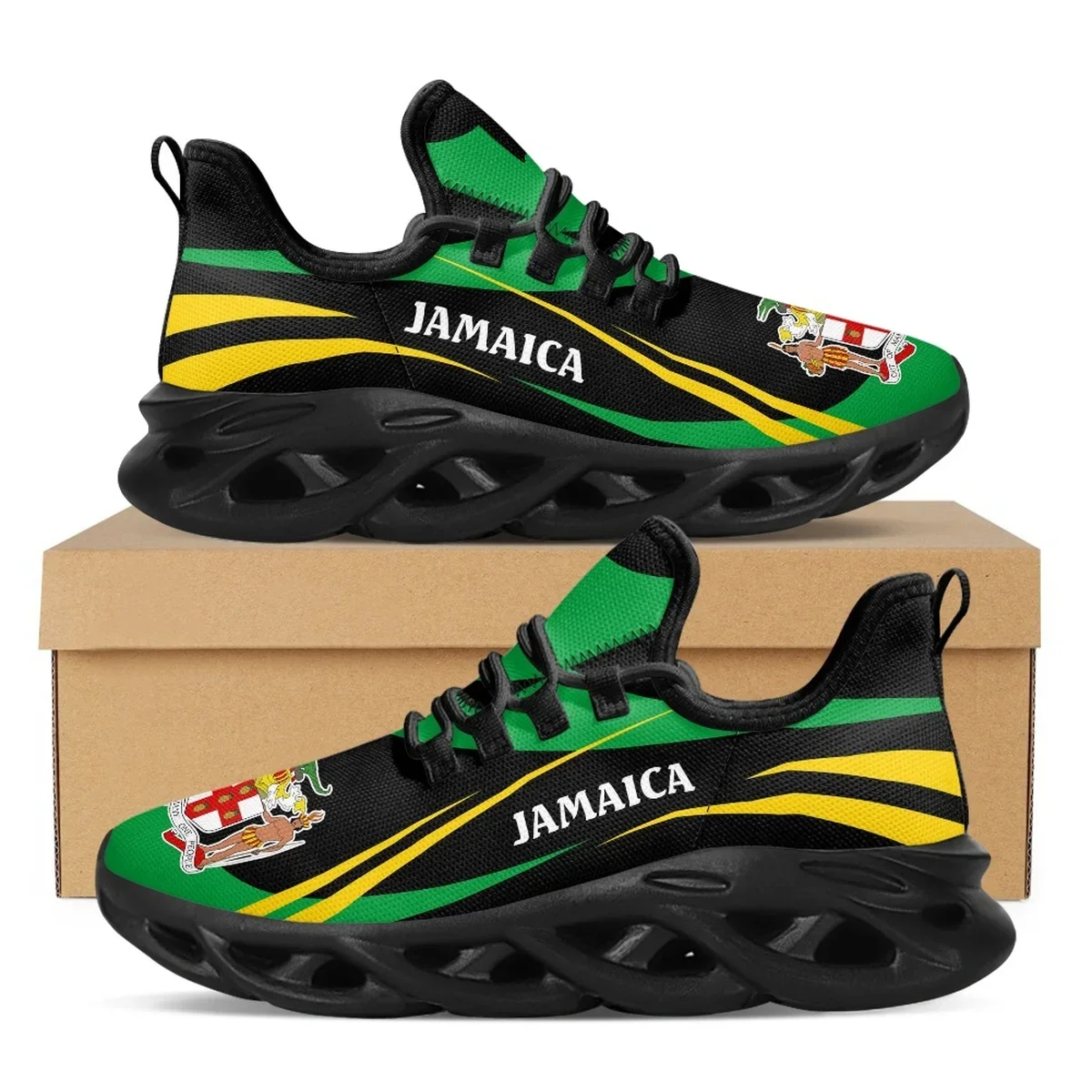 Jamaica Flag Print Shoes Men S - Mesh Trainer Breathable review and price