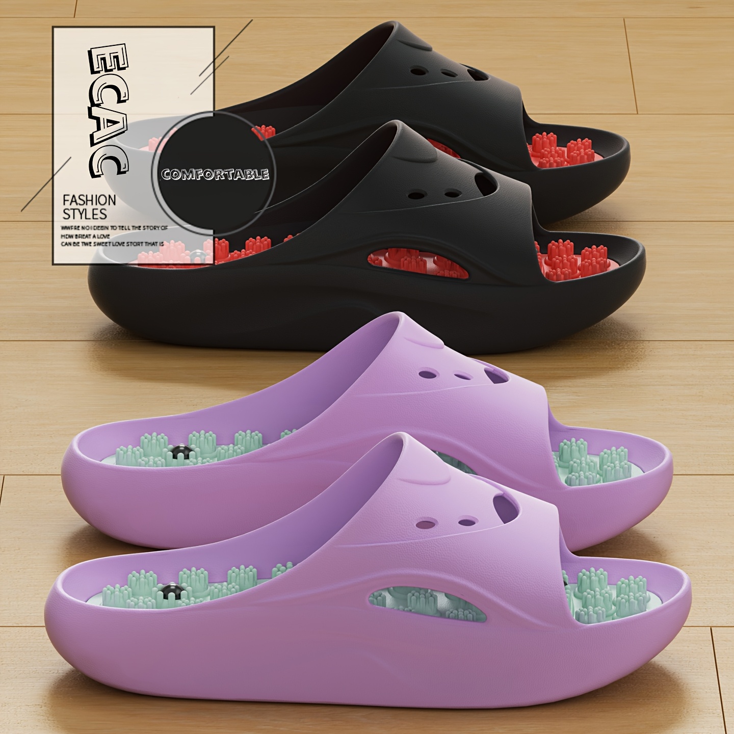 Women Men EVA Massage Slippers - Men Shoes On review and price