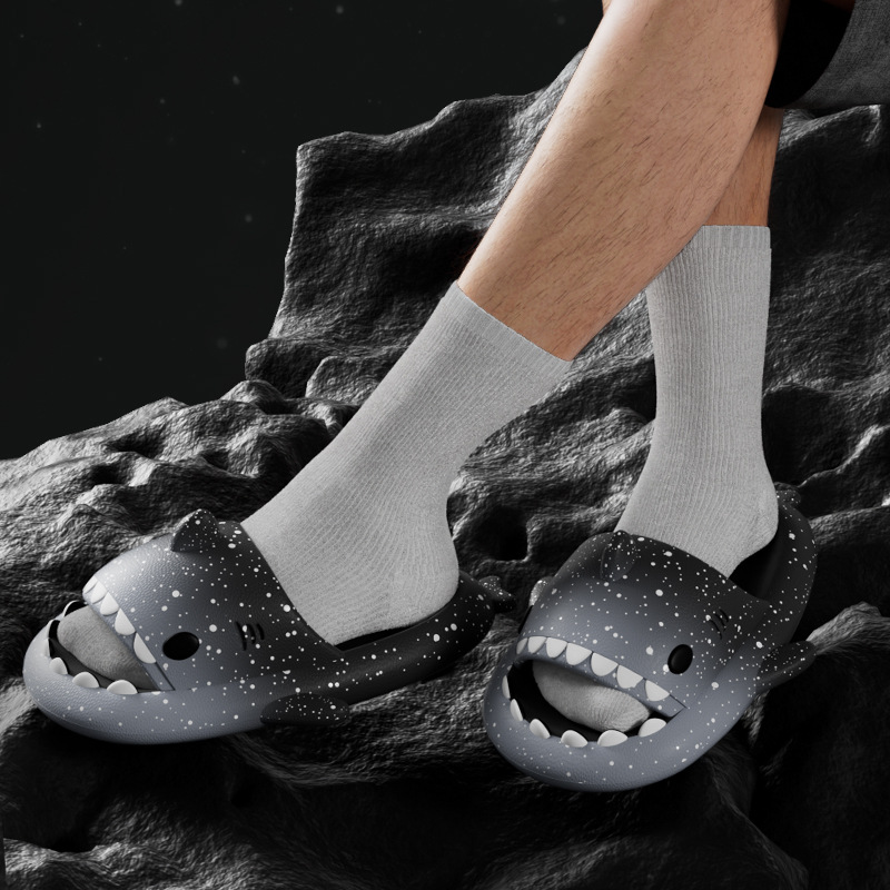 Cute Cartoon Shark Slippers Fo - Men Shoes On review and price