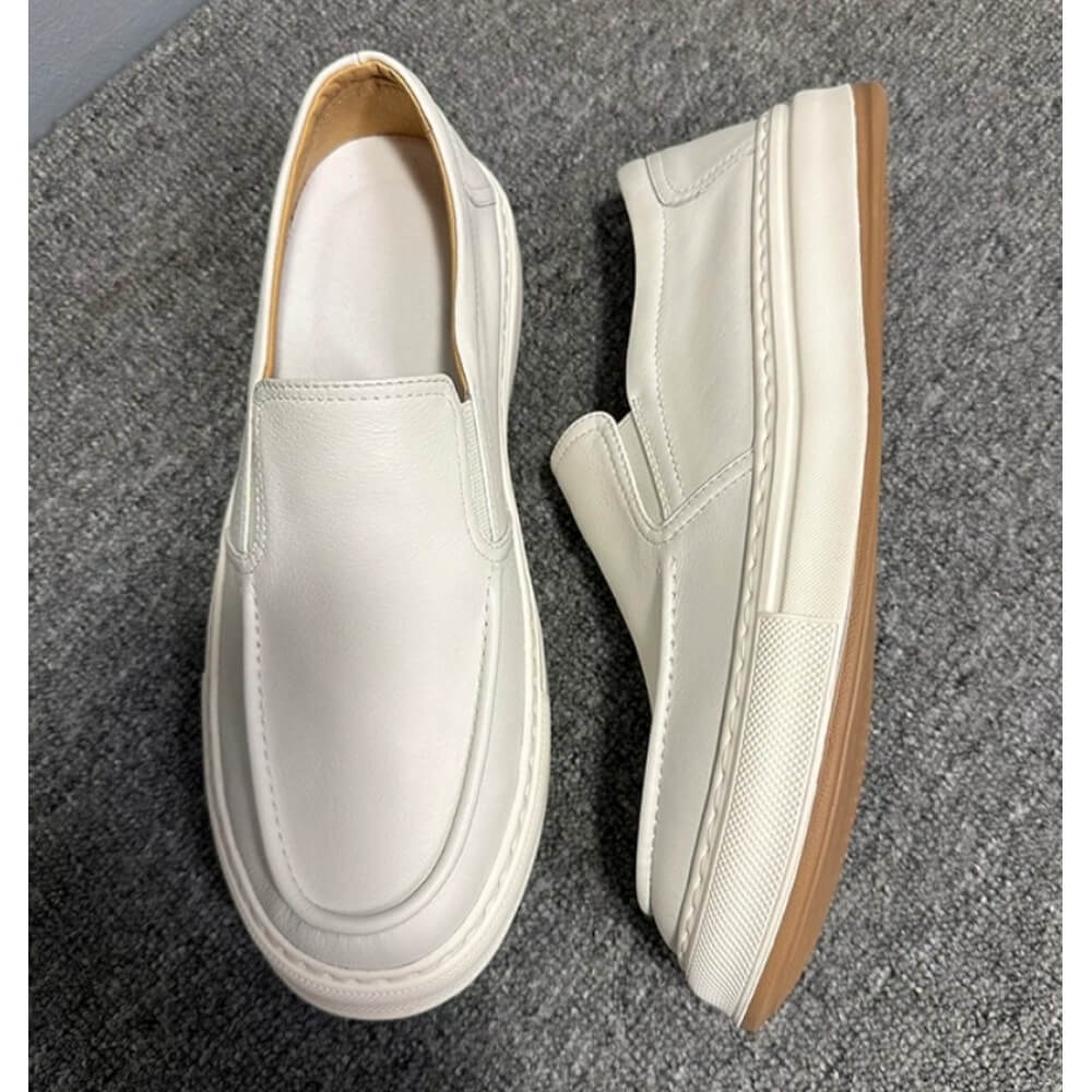 Luxury White Leather Casual Lo - Men'S Shoes Smart review and price