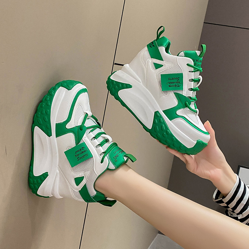 9.5CM Women High Platform Snea - Mesh Trainer Breathable review and price