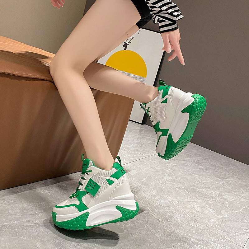 9.5CM Women High Platform Snea - Mesh Trainer Breathable review and price