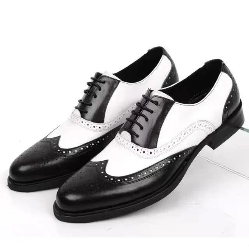 Mixed Colors Mens Dress Shoes  - Oxford Brogue Leather review and price