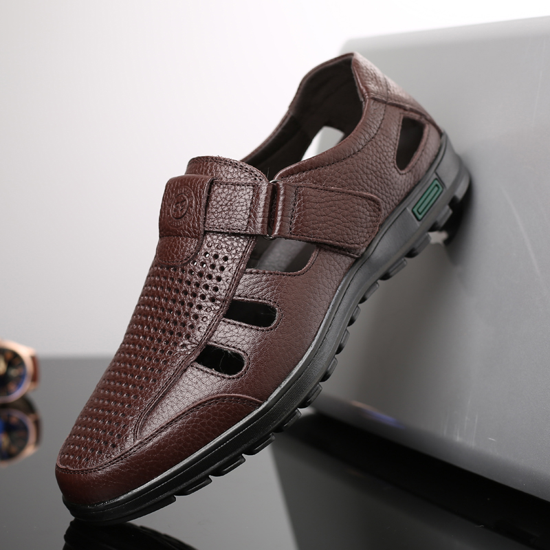 Men's Genuine Leather Sandals  - Men Shoes Eu To Us review and price