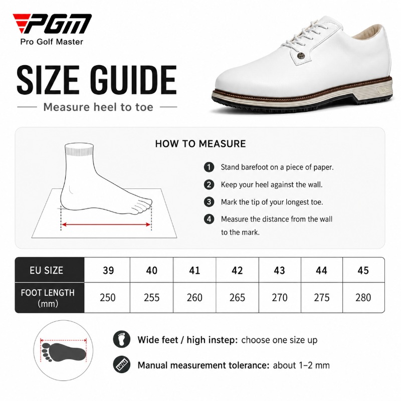PGM Men's Cow Leather Golf Sho - Men Shoes Eu To Us review and price