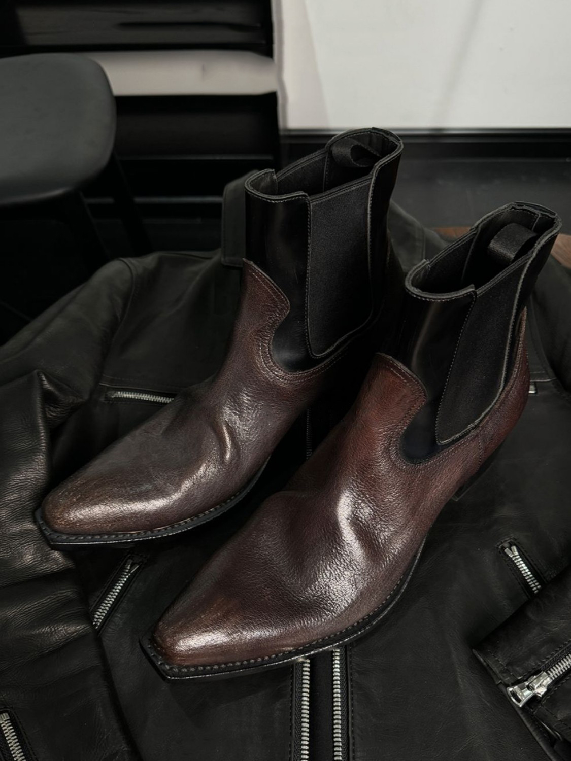 Men's Black Leather Chelsea Bo - Men'S Shoes Smart review and price
