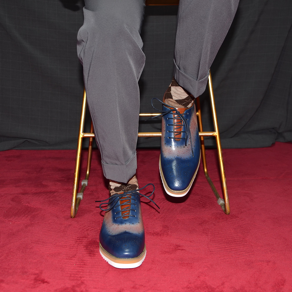 Luxury Plain Toe Duotone Color - Oxford Brogue Leather review and price